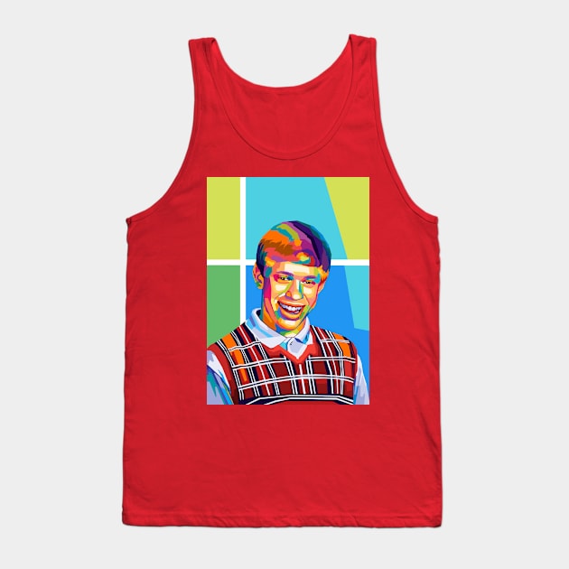 Bad Luck Brian Meme Wpap Pop Art Tank Top by SiksisArt